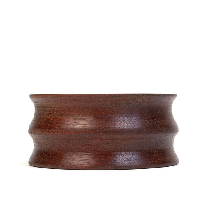 Donker dikwandig vintage Deens schaaltje in teak