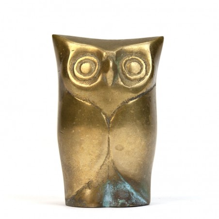 Brass vintage owl small model