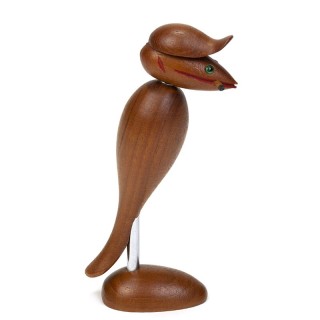 Vintage Danish design corkscrew bird