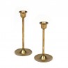 Vintage set of 2 slim brass candlesticks