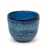 Small vintage Bitossi Rimini blue flower pot