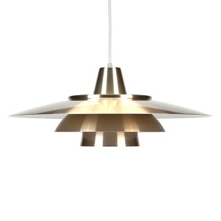 Messing kleurige vintage Deense hanglamp