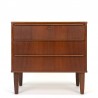 Teak vintage chest of drawers with 3 drawers, small model