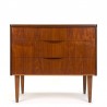 Danish chest of drawers in teak with special handle