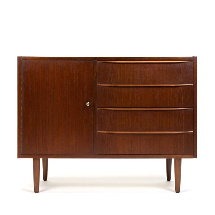 Danish vintage cabinet with drawers and door