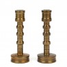Set of 2 vintage design candlesticks in brass