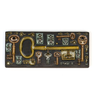 Vintage aardewerk sleutelrekje design Berg Denmark