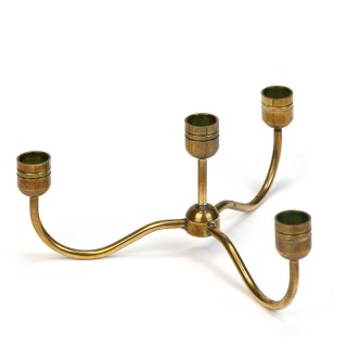 Danish vintage candlestick in brass 1960s