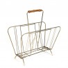 Sixties vintage brass newspaper rack