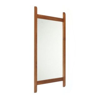 Teakhouten Deense vintage spiegel