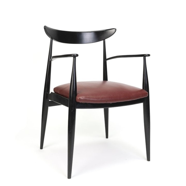 Italian style vintage chair with armrests