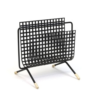 Black vintage metal letter holder