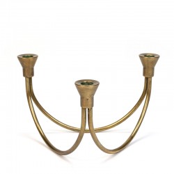 Vintage brass candlestick for 3 candles