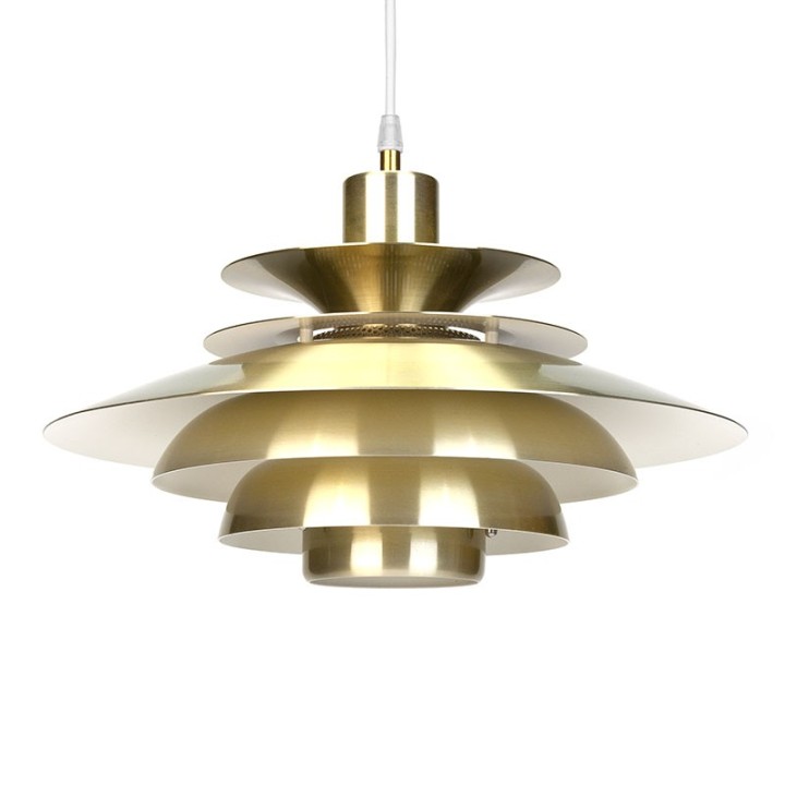 Brass Danish vintage hanging lamp