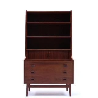 Secretaire/ bookcase in teak - Retro Studio