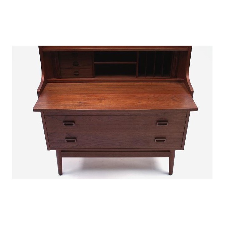Secretaire/ bookcase in teak - Retro Studio