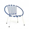 Danish vintage white with blue child's chair