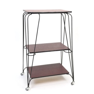Groot vintage metalen vijftiger jaren rek/ kar