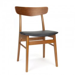 Danish vintage dining table chair with visible wood connection