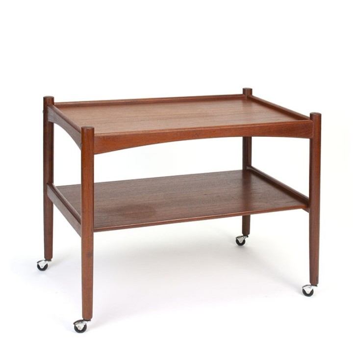 Vintage Danish teak tea or serving trolley