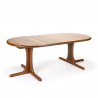Vintage Danish teak dining table with 2 extension leaves