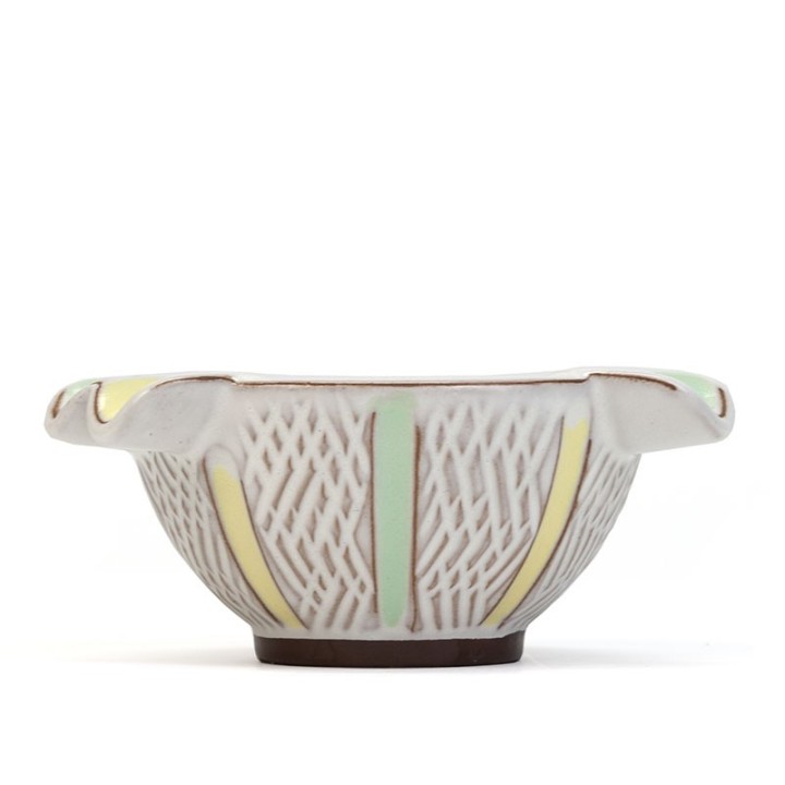 Vintage earthenware small ashtray from the fifties