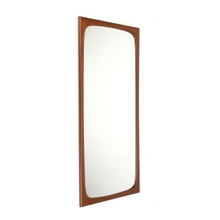 Danish vintage large teak mirror