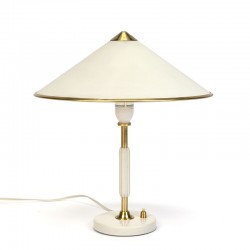 Deense vintage jaren zestig tafellamp met messing detail