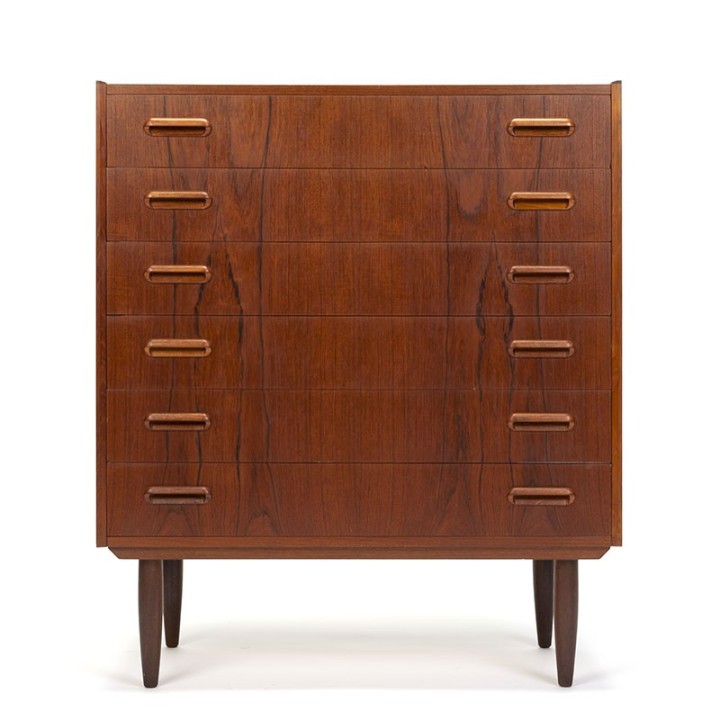 Deense mid-century vintage teakhouten ladekast