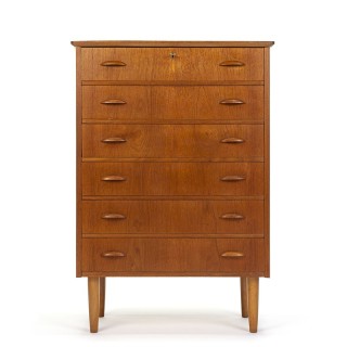 Mid-century ladekast in teakhout Deense vintage design