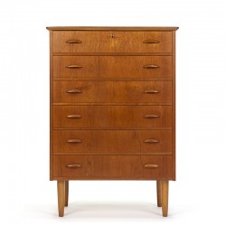 Mid-century chest of drawers in teak Danish vintage design