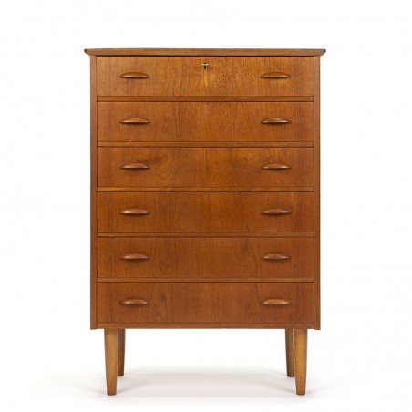Mid-century chest of drawers in teak Danish vintage design