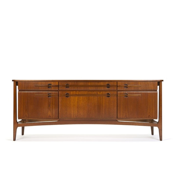 Teakhouten laag vintage dressoir van Stonehill