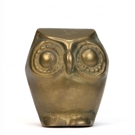 Brass vintage miniature owl