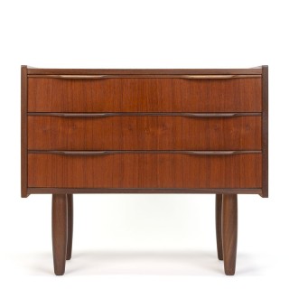 Deense teakhouten vintage klein model ladekast