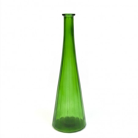 Hoog model vintage groen glazen vaas