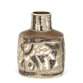 Small vintage Aluminia Baca vase design Nils Thorsson