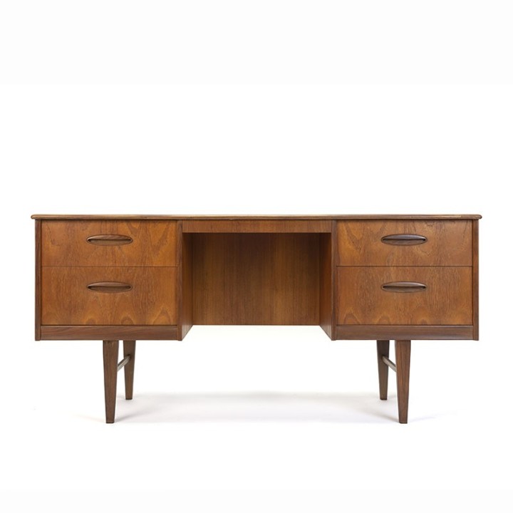 Smal vintage teakhouten bureau