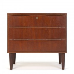 Danish teak vintage chest of drawers with 3 drawers
