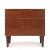 Danish teak vintage chest of drawers with 3 drawers