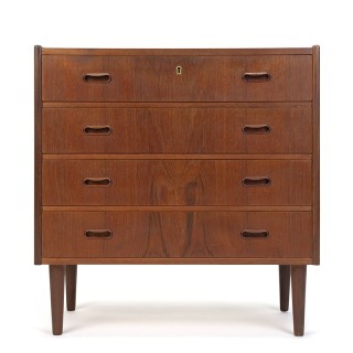 Danish teak vintage chest of drawers with 4 drawers