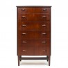 Danish large vintage chest of drawers with convex front