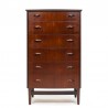 Danish large vintage chest of drawers with convex front