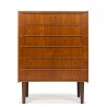 Danish chest of drawers vintage model with long handle