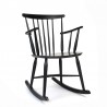 Deense vintage zwarte schommelstoel