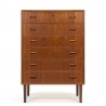 Chest of 6 drawers Danish vintage model