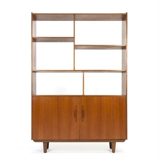 Vintage bookcase or room divider in teak