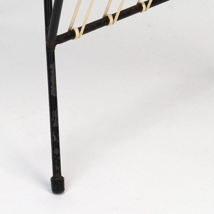 Fifties vintage newspaper rack with ashtray