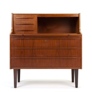 Vintage Danish secretaire furniture in teak