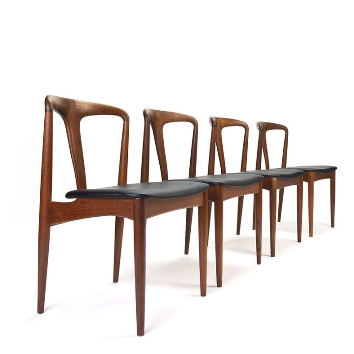 Vintage set of Juliane chairs design Johannes Andersen